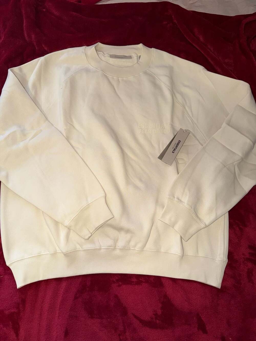 Fear of God Essentials Crewneck Sweatshirt Egg Shell Size M